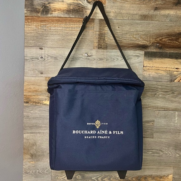 🍷🍾 WINE Tote/Roller/Carry Caddy (Adjustable, On-the-Go); also Champagne - Picture 3 of 16